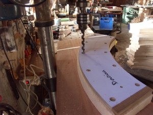 drilling layers for dowels
