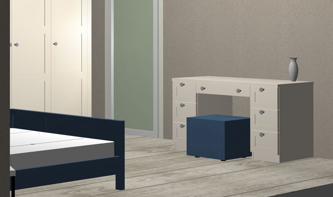 desk in bedroom design project