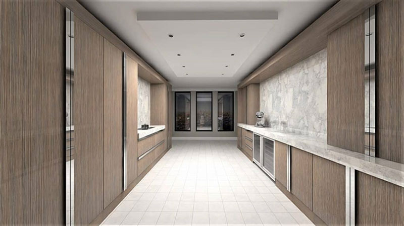 3d render of kitchen design project