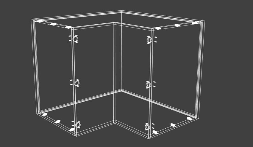 how to build a corner cabinet
