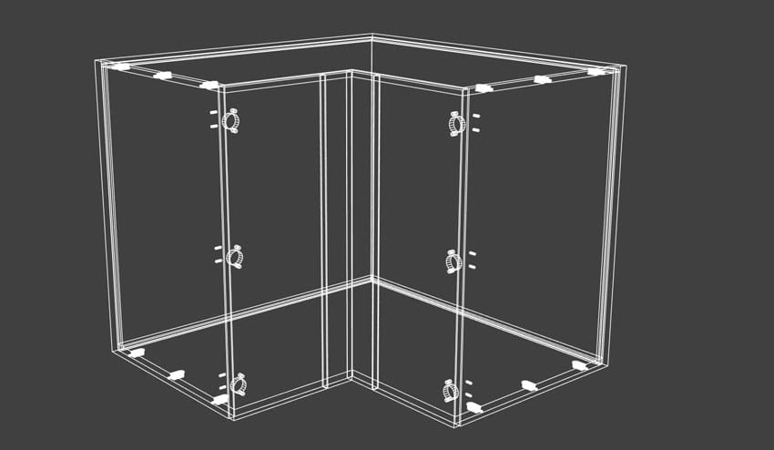 corner cabinet with fillers