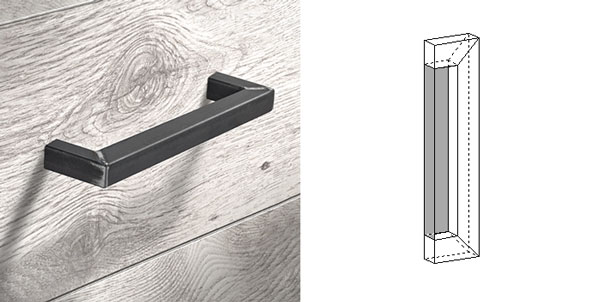 Hafele handle recreated in Polyboard