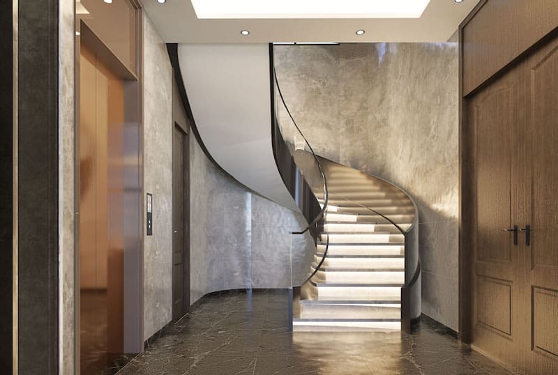Hotel Staircase - Spiral Design
