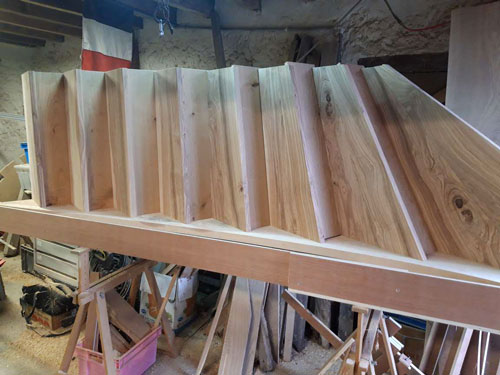 steps inserted in stringers