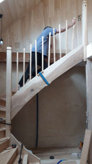 spindles added to top flight