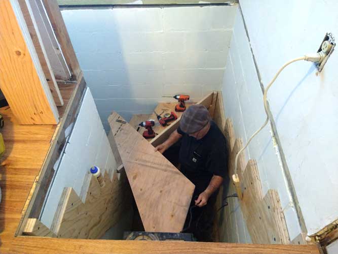 installing a winding step