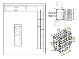 polyboard-plans-exploded-view kitchen design software with cutting list