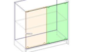 sliding-door door design in polyboard