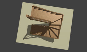 u-turn-stair s shaped, l shaped, u shaped stairs in stairdesigner