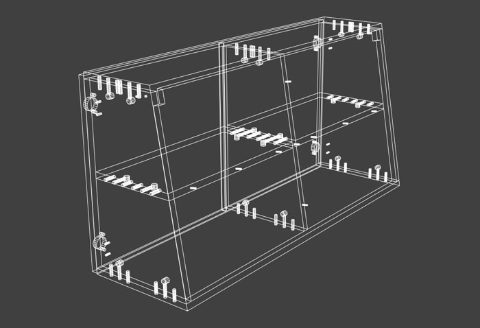 van cabinet with machining and fittings