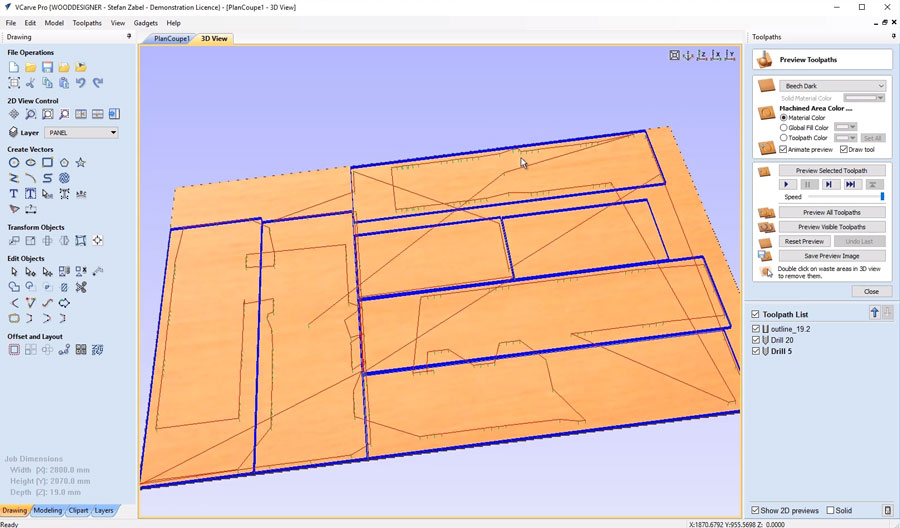 VCarve CAM software