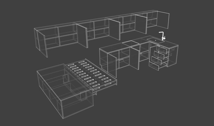 van interior designed with polyboard software