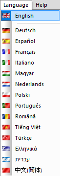 polyboard language selection