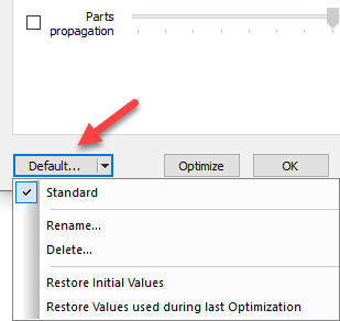 save optimization settings in optinest