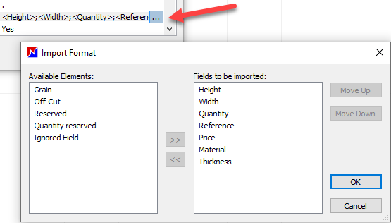 configure csv panel import