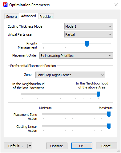 advanced optimization parameters in optinest