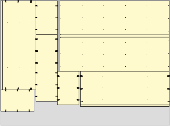 Top side zone placement in optinest