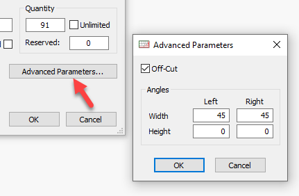 bar stock advanced parameters