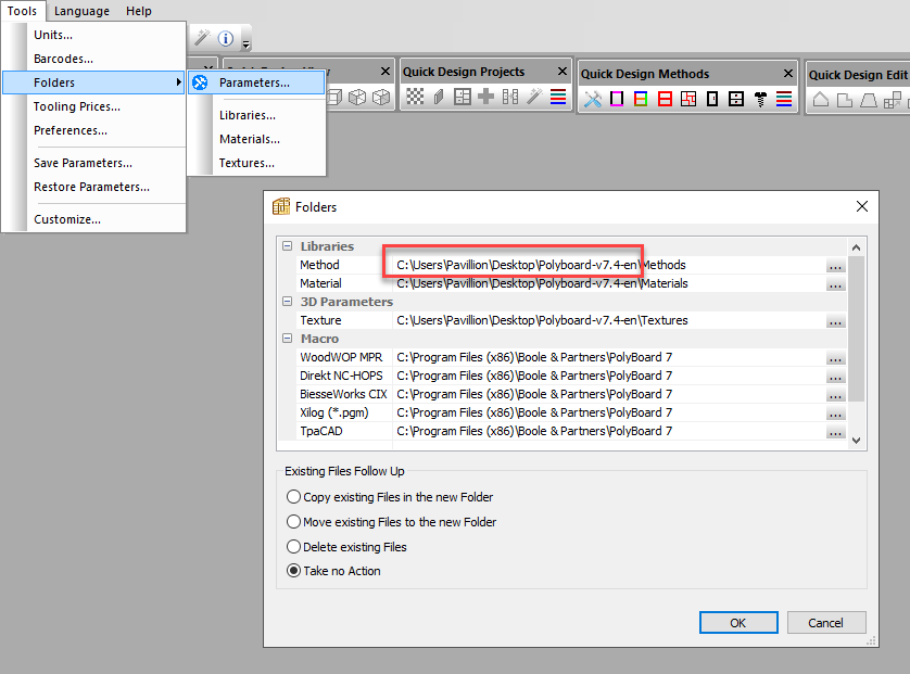polyboard libraries location