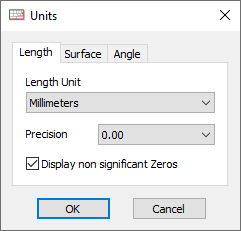 opticut units selection metric and imperial