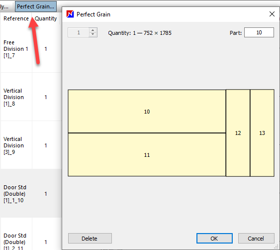 perfect grain window showing applicable parts