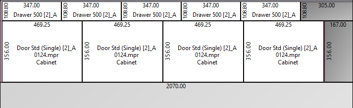 strips sorted by decreasing length