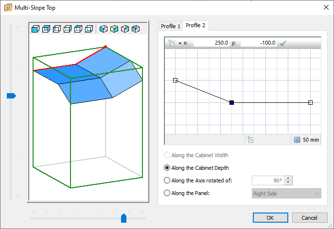 add complex sloping tops in polyboard