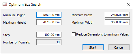 optimum size search panels