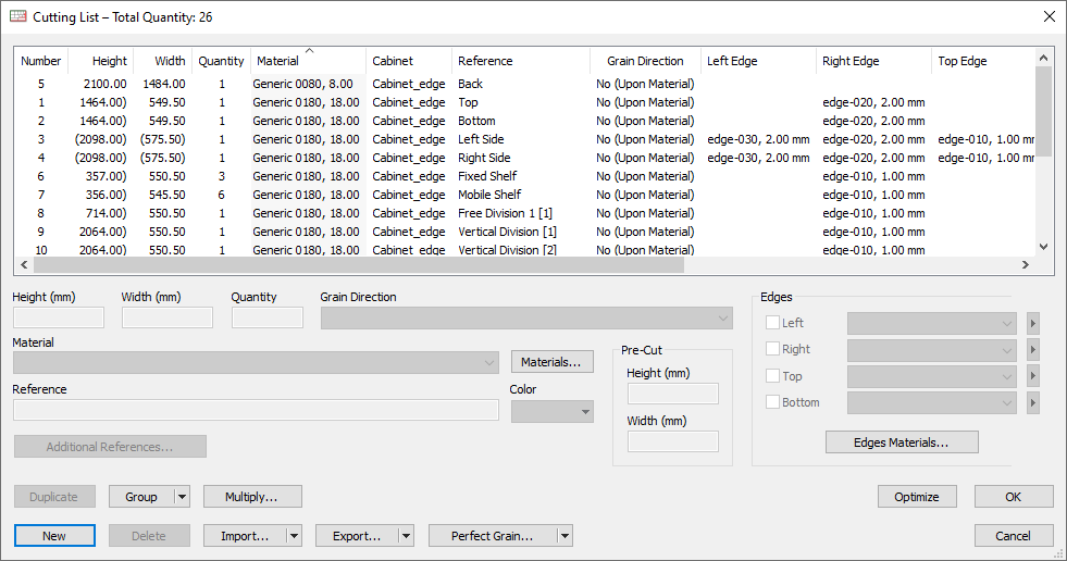 automatically open cut list in opticut