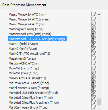 aspire-ppliste post processors in aspire