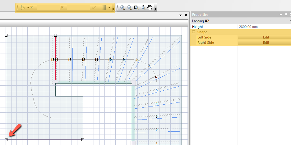 balustrade stairwell editing
