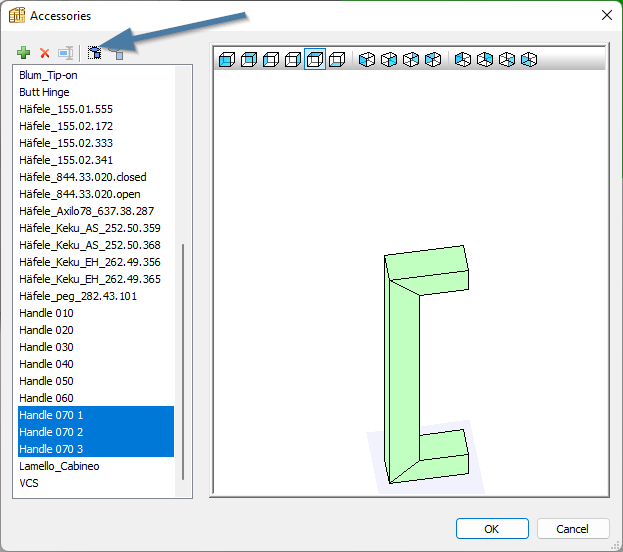 3d accessories grouping feature