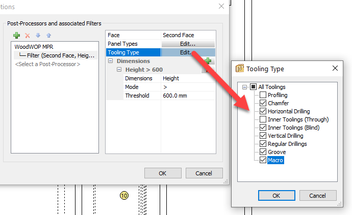 polyboard post processor filter tooling types