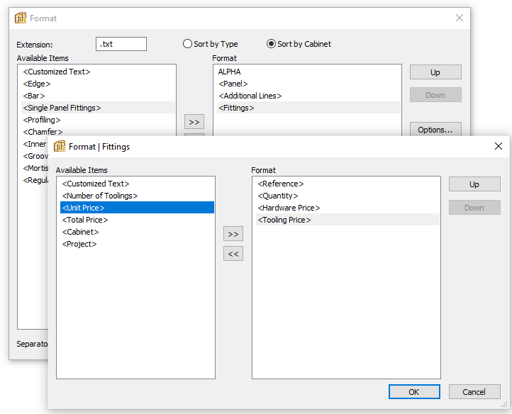ERP export Polyboard