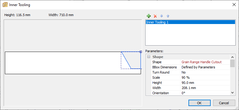 tooling to create cut out for drawer partitions