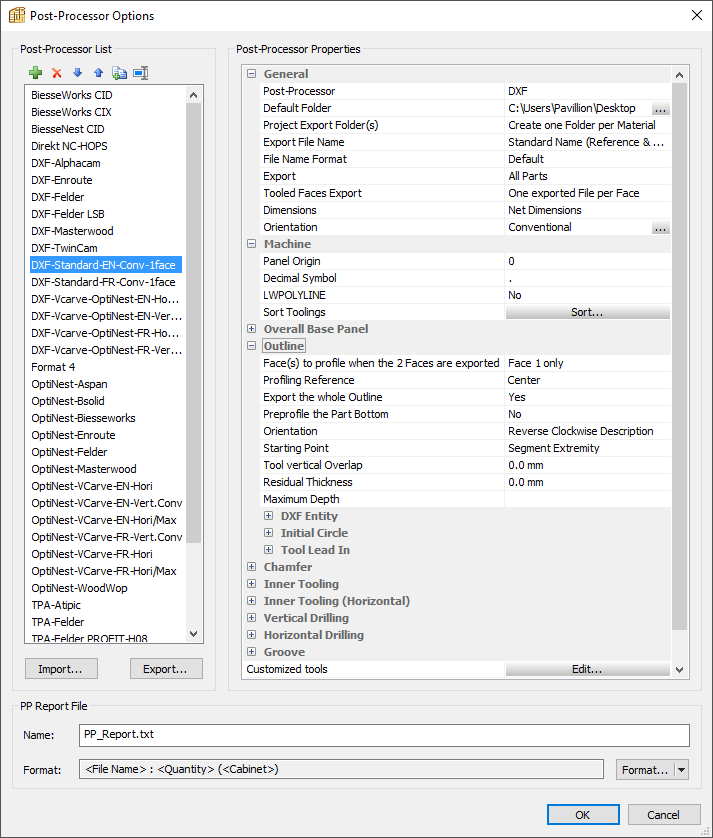 polyboard dxf post processor