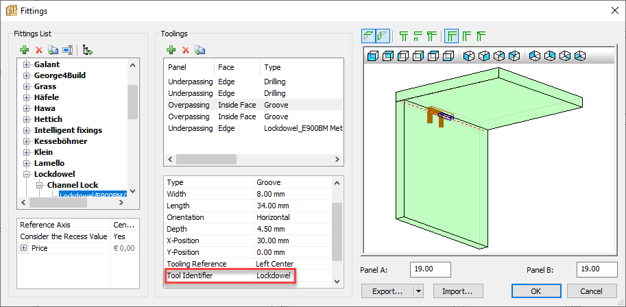 polyboard tool identifier settings