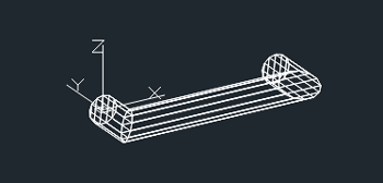 extrude the shape to create the handle in progecad