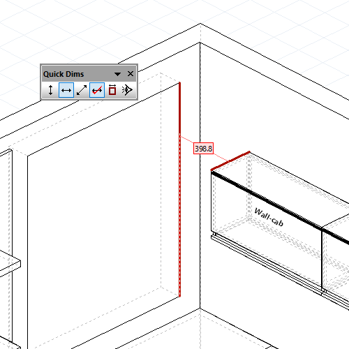 horizontal measuring tool in Polyboard
